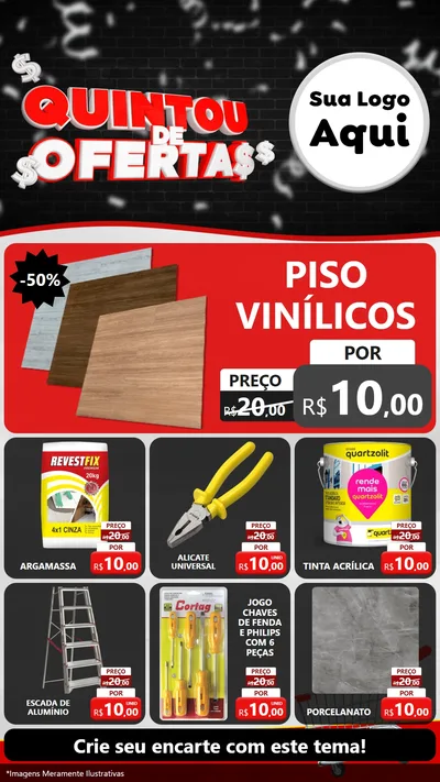 Modelo de Rede Social para Stories com o tema Quintou de Ofertas para Material para Construção