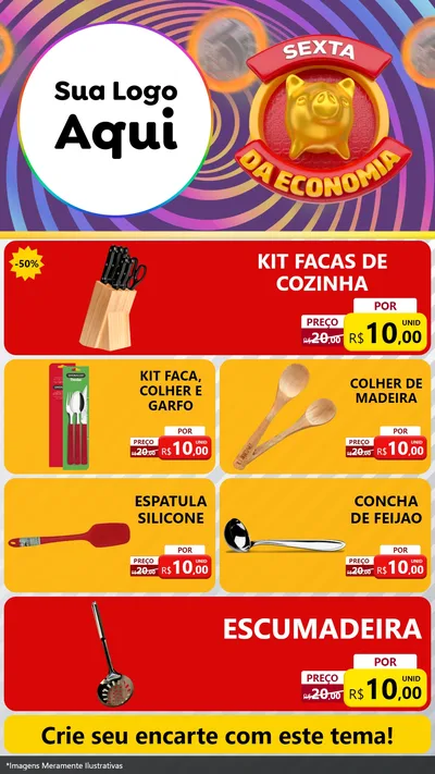 Modelo de TV para TV Vertical com o tema Sexta da Economia para Utilidades Domésticas