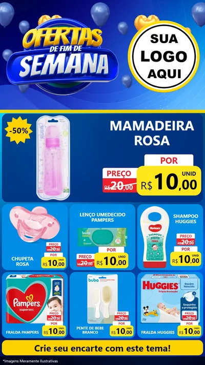 Modelo de Rede Social para Stories com o tema Ofertas de Fim de Semana para Bebês
