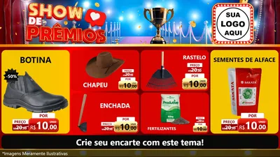 Modelo de TV para TV Horizontal com o tema Show de Prêmios para Agropecuária