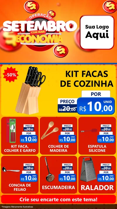 Modelo de Rede Social para Stories com o tema Operação Setembro Com Muita Economia para Utilidades Domésticas
