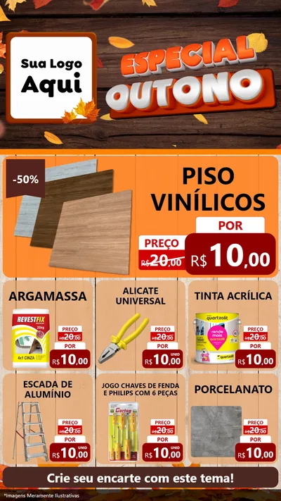 Modelo de Rede Social para Stories com o tema Especial Outono para Material para Construção