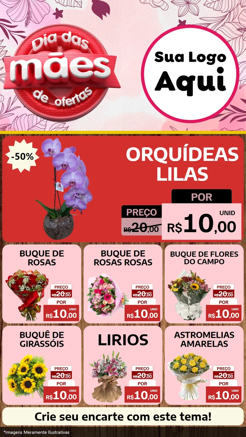 Modelo de Rede Social para Stories com o tema Dia Das Mães De Ofertas para Floricultura e jardim