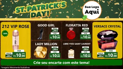 Modelo de TV para TV Horizontal com o tema St Patriks Day para Perfumes