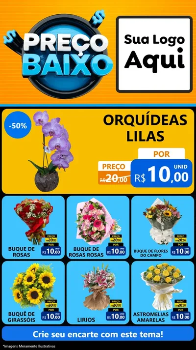 Modelo de Rede Social para Stories com o tema Preço Baixo para Floricultura e jardim