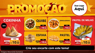 Modelo de TV para TV Horizontal com o tema Promoção para Salgadaria