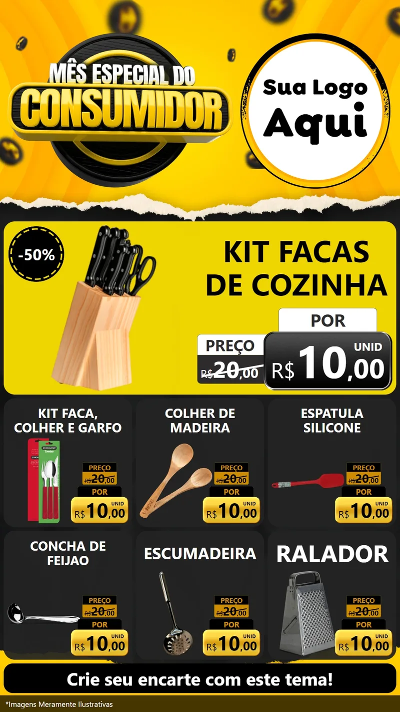 Modelo de Rede Social para Stories com o tema Mês Especial do Consumidor para Utilidades Domésticas