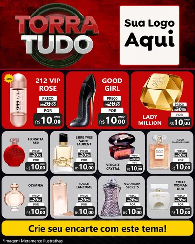Modelo de Rede Social para Feed Instagram com o tema Torra Tudo para Perfumes