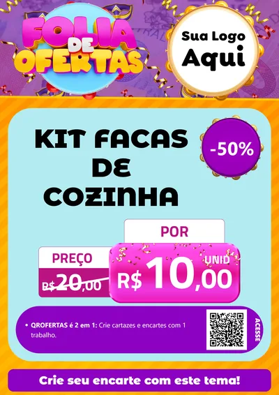 Modelo de Cartaz para Cartaz A4 Vertical com o tema Folia de Ofertas para Utilidades Domésticas