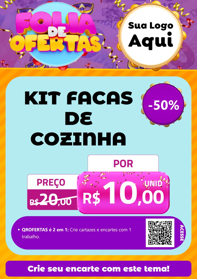 Modelo de Cartaz para Cartaz A4 Vertical com o tema Folia de Ofertas para Utilidades Domésticas