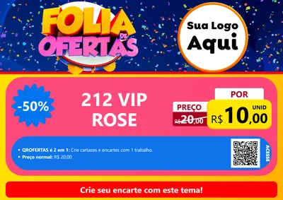 Modelo de Cartaz para Cartaz A4 Horizontal com o tema Folia de Ofertas para Perfumes
