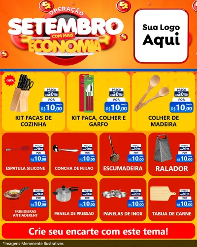 Modelo de Rede Social para Feed Instagram com o tema Operação Setembro Com Muita Economia para Utilidades Domésticas