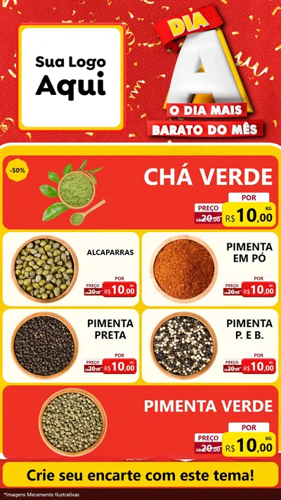 Modelo de TV para TV Vertical com o tema Dia A o Dia Mais Barato do Mês para Produtos Naturais