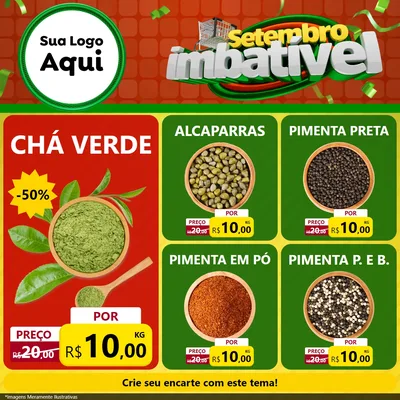 Modelo de Rede Social para Feed Facebook com o tema Setembro Imbatível para Produtos Naturais