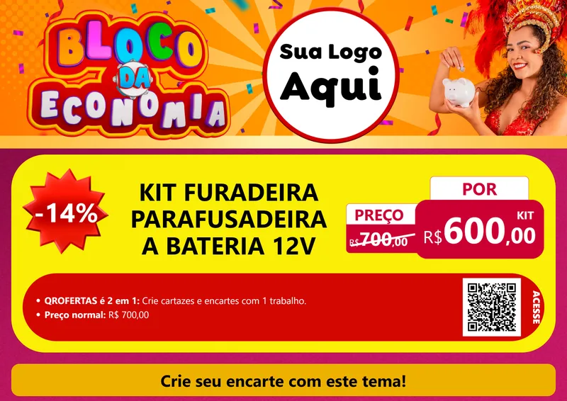 Modelo de Cartaz para Cartaz A4 Horizontal com o tema Bloco da Economia para Maquinas e Ferramentas