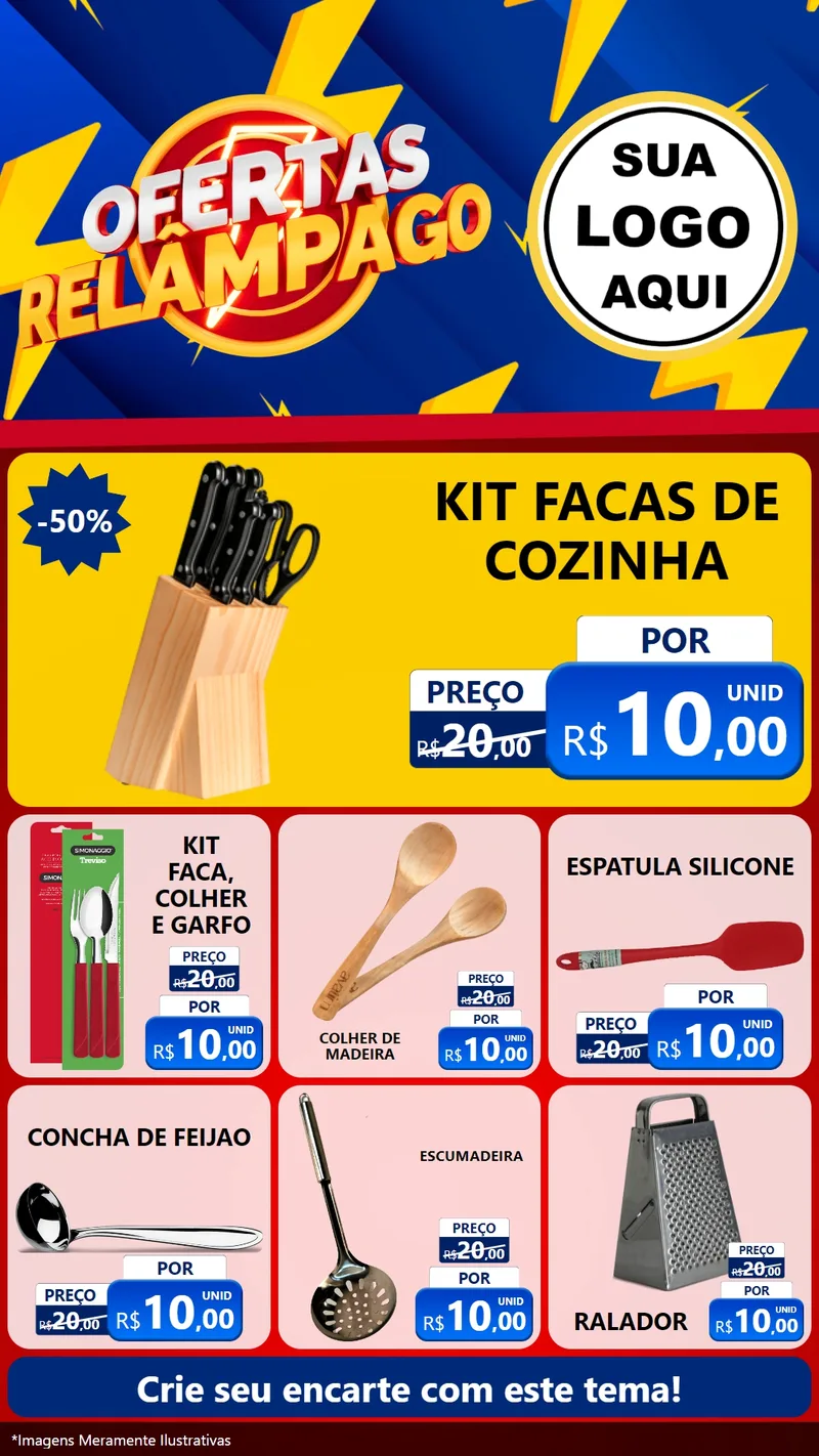 Modelo de Rede Social para Stories com o tema Ofertas Relâmpago para Utilidades Domésticas