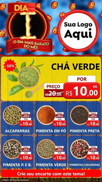 Modelo de Rede Social para Stories com o tema Dia I - O Dia Mais Barato Do Mês para Produtos Naturais
