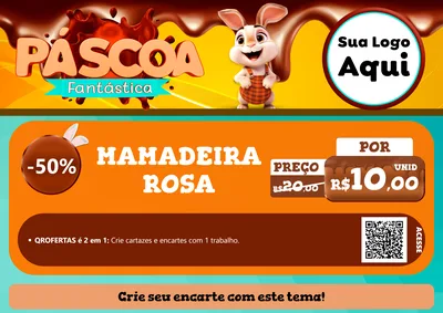 Modelo de Cartaz para Cartaz A4 Horizontal com o tema Páscoa Fantástica para Bebês