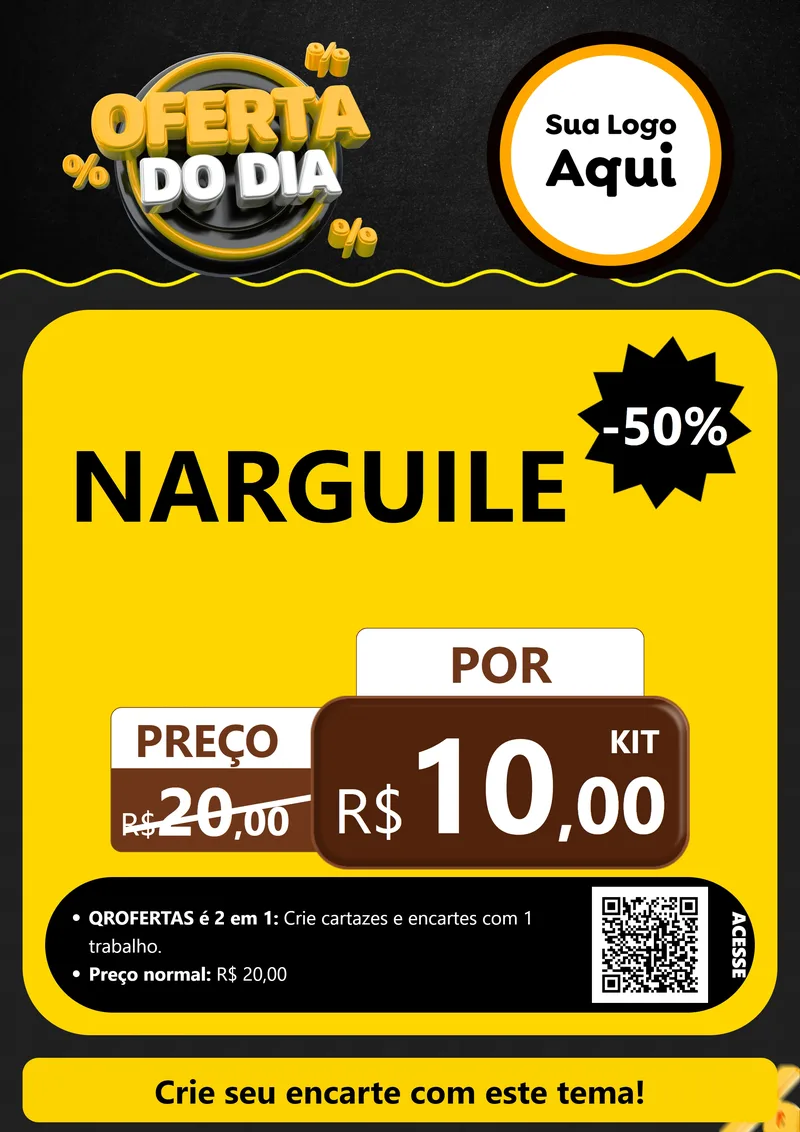 Modelo de Cartaz para Cartaz A4 Vertical com o tema Oferta Do Dia para Tabacaria