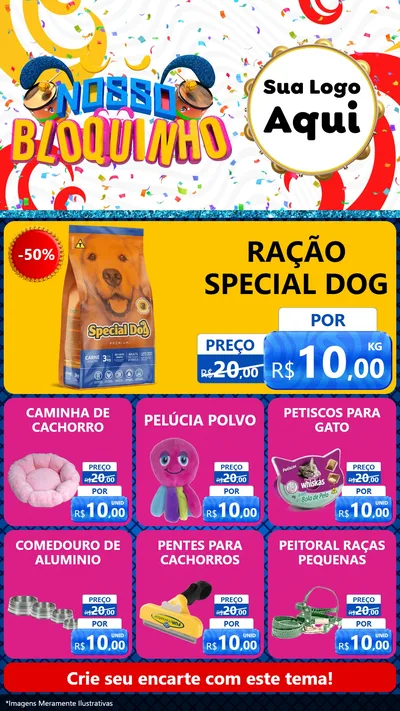 Modelo de Rede Social para Stories com o tema Nosso Bloquinho para Pet Shop
