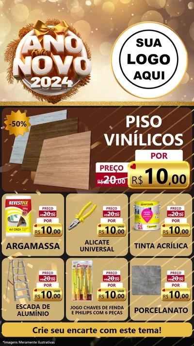Modelo de Rede Social para Stories com o tema Feliz Ano Novo 2027 para Material para Construção