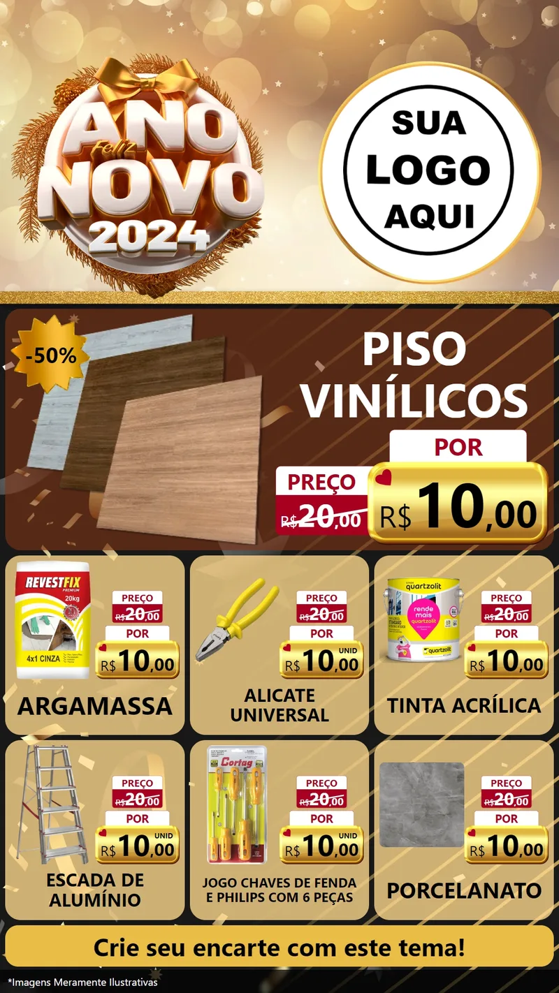 Modelo de Rede Social para Stories com o tema Feliz Ano Novo 2027 para Material para Construção