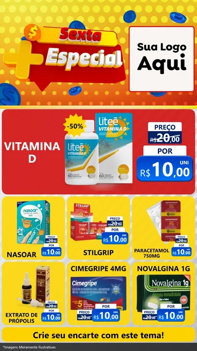 Modelo de Rede Social para Stories com o tema Sexta Mais Especial para Farmácia