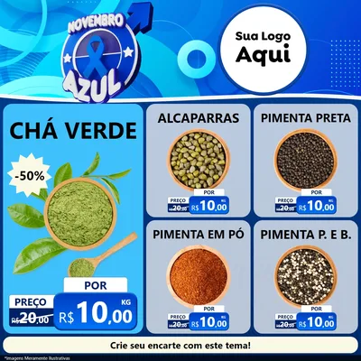 Modelo de Rede Social para Feed Facebook com o tema Novembro Azul para Produtos Naturais