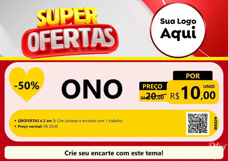 Modelo de Cartaz para Cartaz A4 Horizontal com o tema Super Ofertas para Óticas
