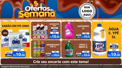 Modelo de TV para TV Horizontal com o tema Ofertas da Semana - Páscoa para Produtos de Limpeza