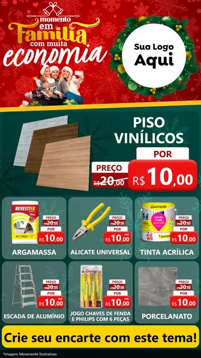 Modelo de Rede Social para Stories com o tema Momento em Família (Natal) para Material para Construção