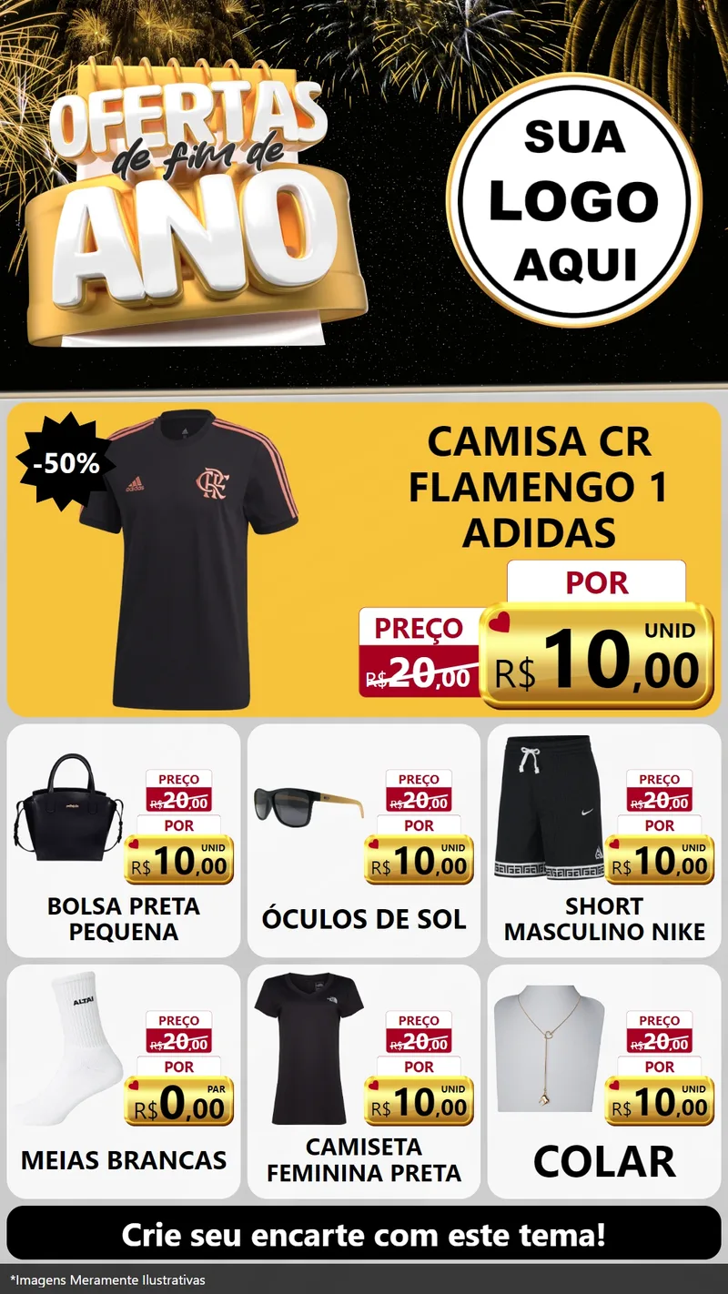 Modelo de Rede Social para Stories com o tema Ofertas de Fim de Ano para Roupas e acessórios