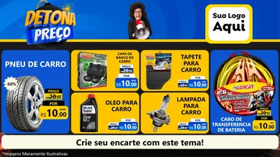 Modelo de TV para TV Horizontal com o tema Detona Preços para Auto peças
