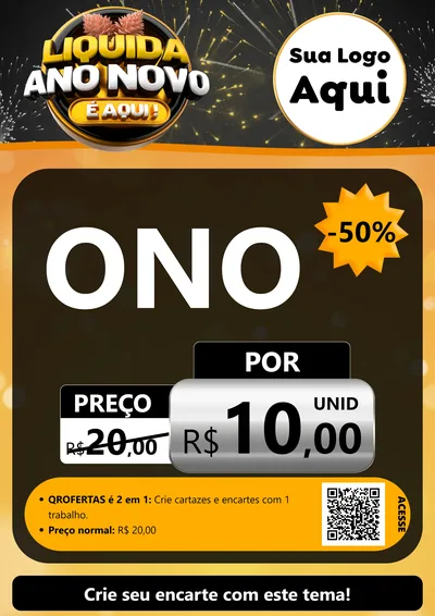 Modelo de Cartaz para Cartaz A4 Vertical com o tema Liquida Ano Novo É Aqui! para Óticas