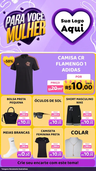Modelo de Rede Social para Stories com o tema Para Você, Mulher para Roupas e acessórios
