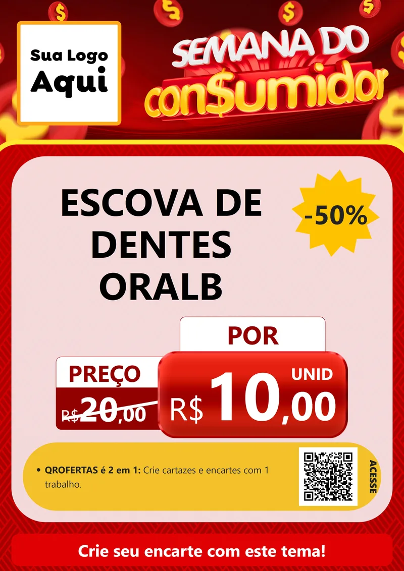 Modelo de Cartaz para Cartaz A4 Vertical com o tema Semana do Consumidor para Higiene Pessoal
