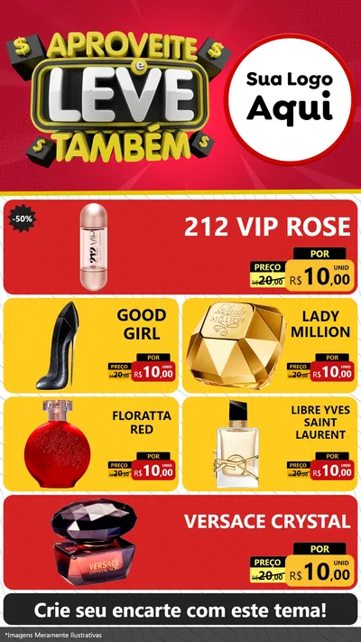 Modelo de TV para TV Vertical com o tema Aproveite e Leve Também para Perfumes