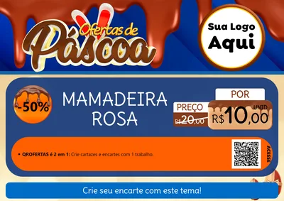 Modelo de Cartaz para Cartaz A4 Horizontal com o tema Ofertas de Páscoa para Bebês