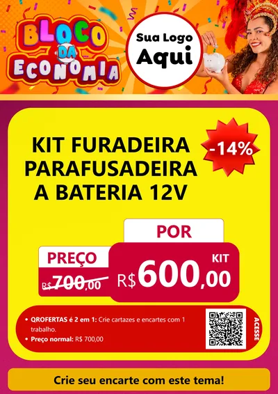 Modelo de Cartaz para Cartaz A4 Vertical com o tema Bloco da Economia para Maquinas e Ferramentas