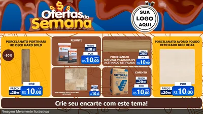 Modelo de TV para TV Horizontal com o tema Ofertas da Semana - Páscoa para Pisos e revestimentos