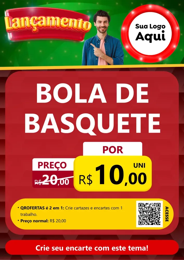 Modelo de Cartaz para Cartaz A4 Vertical com o tema Lançamento para Artigos Esportivos