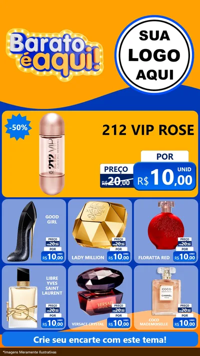 Modelo de Rede Social para Stories com o tema Barato é aqui para Perfumes