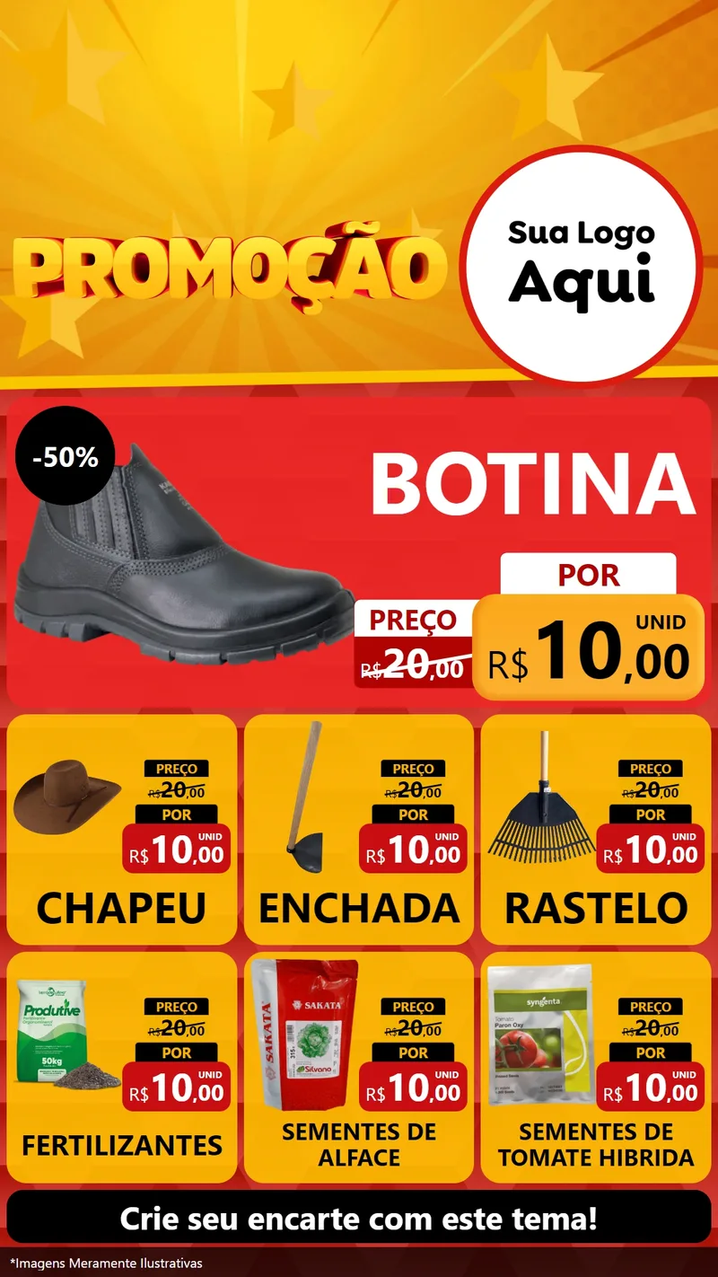 Modelo de Rede Social para Stories com o tema Promoção para Agropecuária