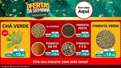 Modelo de TV para TV Horizontal com o tema Ofertas da Semana Farroupilha para Produtos Naturais