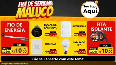 Modelo de TV para TV Horizontal com o tema Final de Semana Maluco para Materiais Elétricos