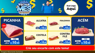 Modelo de TV para TV Horizontal com o tema Operação Fecha Mês Setembro para Açougue