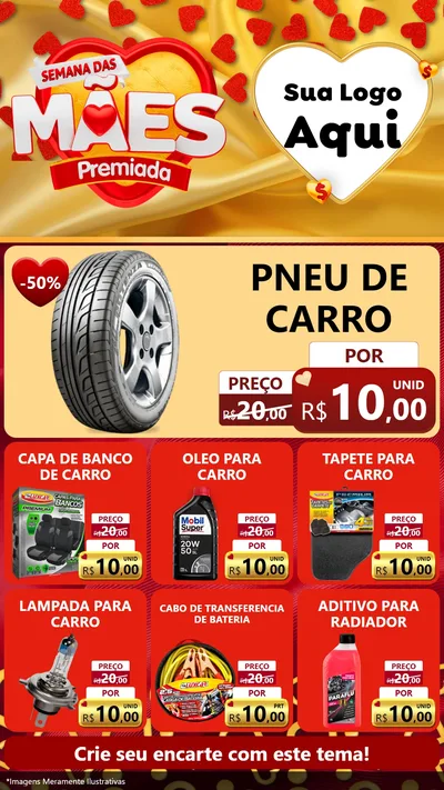Modelo de Rede Social para Stories com o tema Semana das Mães Premiada para Auto peças