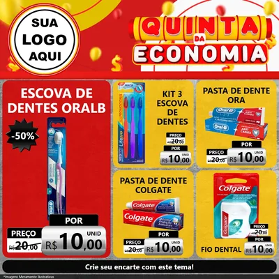 Modelo de Rede Social para Feed Facebook com o tema Quinta da Economia para Higiene Pessoal