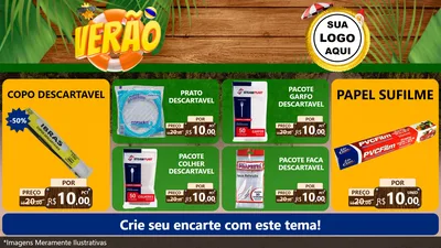 Modelo de TV para TV Horizontal com o tema Verão para Embalagens