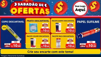 Modelo de TV para TV Horizontal com o tema Sabadão de Ofertas para Embalagens
